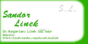 sandor linek business card